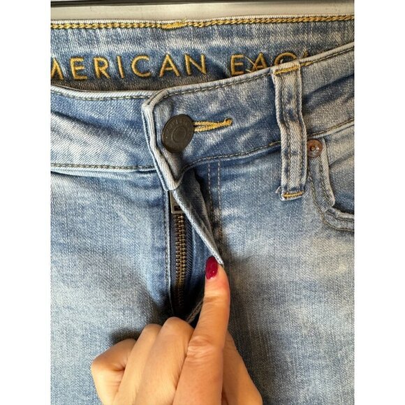 American‎ Eagle Mens Blue Light Wash Next Level Flex 5 Pocket Jeans Size 30 x 34 - Picture 5 of 10